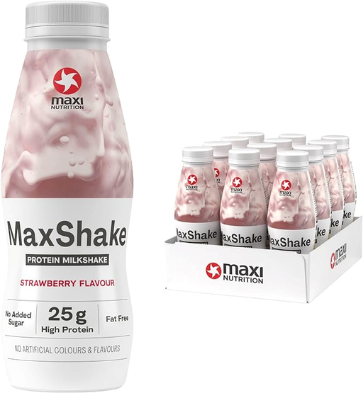 Maxi Nutrition RTD 12x330ml - Strawberry - Sports Nutrition at MySupplementShop by Maxi Nutrition