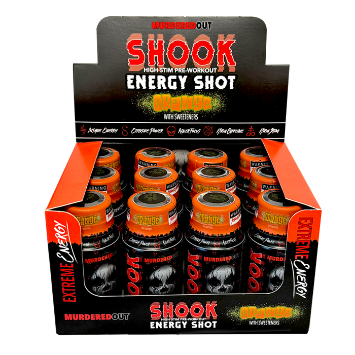 Murdered Out Shook Shot - Pre-Workout Shot 12x60ml - Orange - Pre Workout at MySupplementShop by Murdered Out