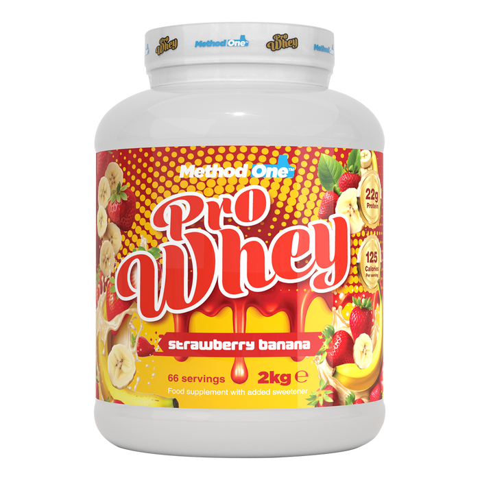 Method 1 Pro Whey 2kg - Strawberry Banana - Sports Nutrition at MySupplementShop by Method 1