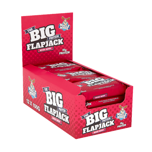 Muscle Moose Big Protein Flapjack 12x100g - Mixed Berry - Protein Flapjack at MySupplementShop by Muscle Moose