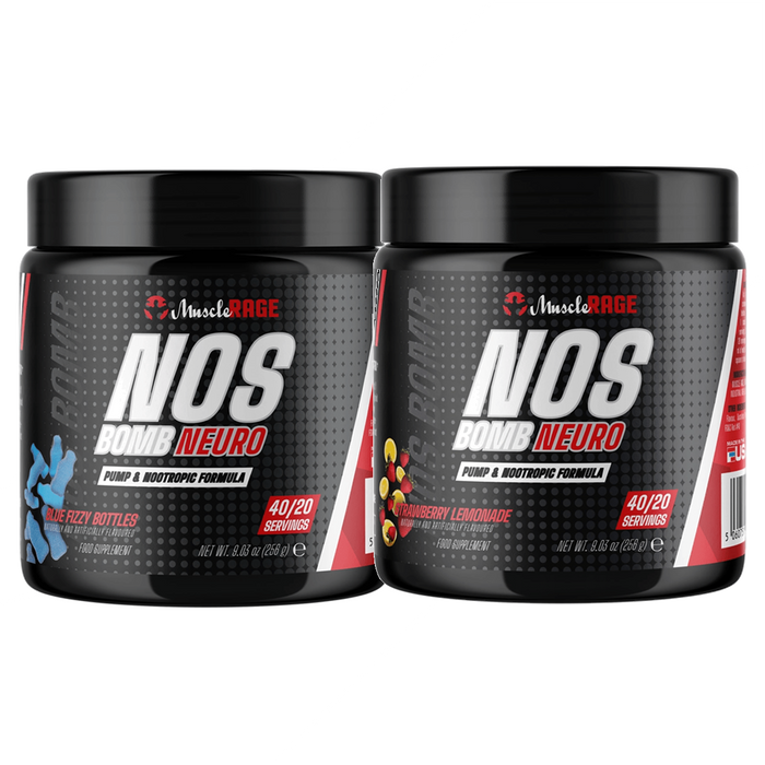 Muscle Rage NOS Bomb Neuro: Stim-Free Pre-Workout 256g