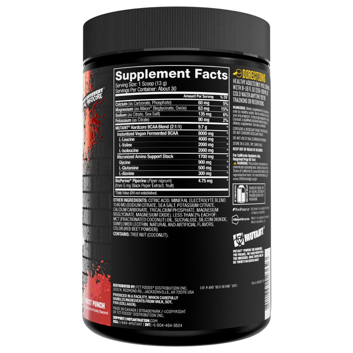 Mutant Hardcore BCAA 390g