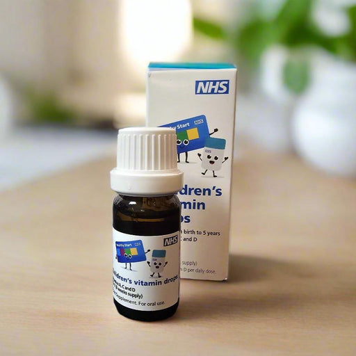 NHS Healthy Start Kids Vitamin Drops at MYSUPPLEMENTSHOP Dropper and box frontView