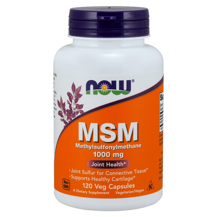 NOW Foods MSM Methylsulphonylmethane, 1000mg - 120 vcaps