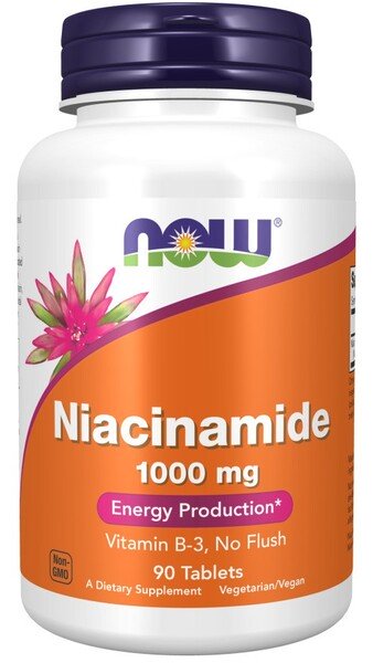 NOW Foods Niacinamide, 1000mg - 90 tablets