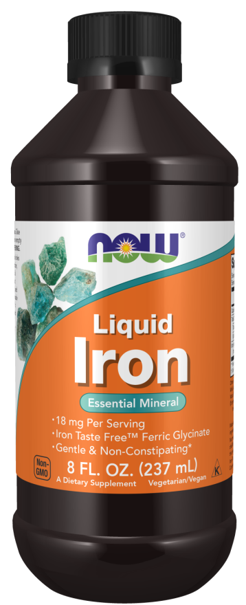 NOW Foods Liquid Iron - 237 ml. | High-Quality Vitamins & Minerals | MySupplementShop.co.uk