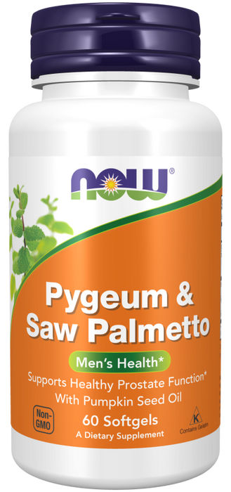 NOW Foods Pygeum & Saw Palmetto - 60 softgels