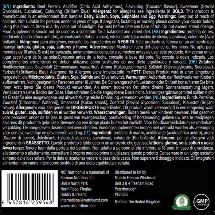 NXT Nutrition Beef Protein Isolate 540g