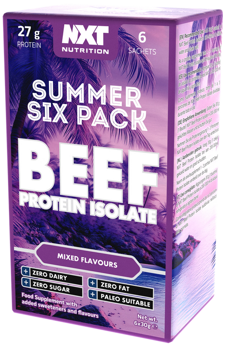 NXT Nutrition Beef Protein Isolate Sachets Summer Six Pack