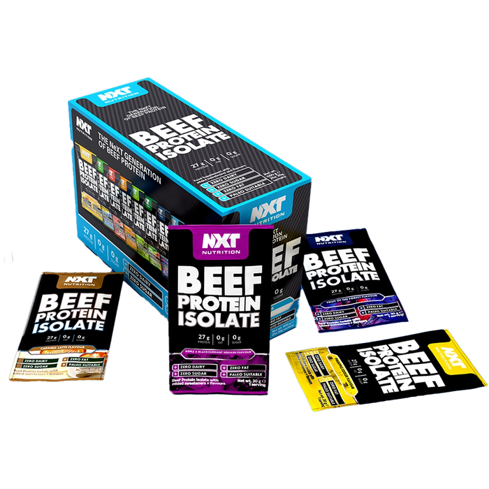 NXT Nutrition Beef Protein Isolate - 20 Sachets - Beef Protein Isolate at MySupplementShop by Nxt Nutrition