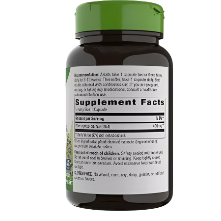 Nature's Way Vitex Fruit 400mg 100 Vegan Capsules at MYSUPPLEMENTSHOP - Side Shot