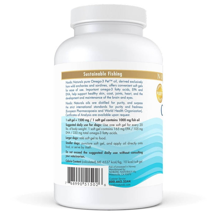 Nordic Naturals Omega-3 Pet 180 Softgels - Pet supplements at MySupplementShop by Nordic Naturals