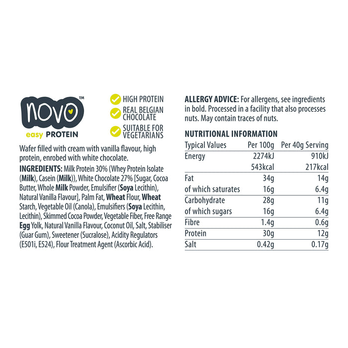 Novo Nutrition Novo Protein Wafer Bar 12x40g