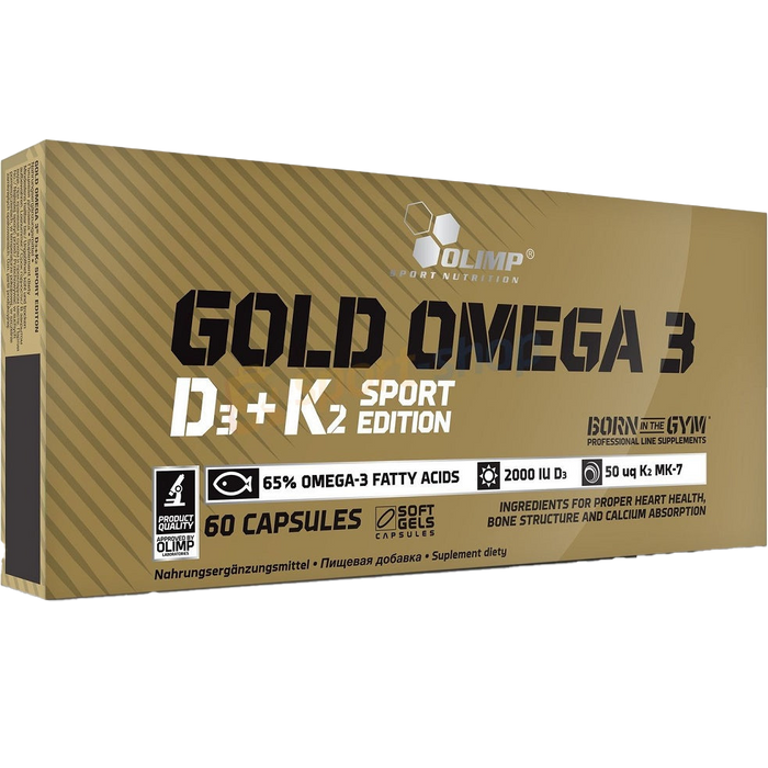 Olimp Nutrition Gold Omega 3 D3 + K2 Sport Edition – 60 Kapseln