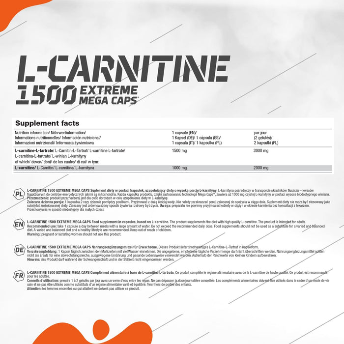 Olimp Nutrition L-Carnitine 1500 Extreme - 120 caps