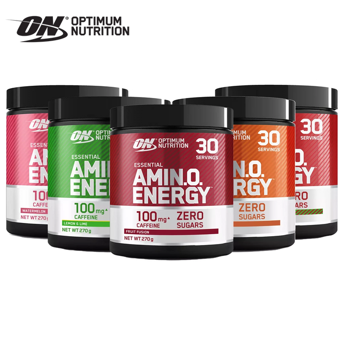 Optimum Nutrition Amino Energy Poudre de pré-entraînement compatible céto avec acides aminés bêta-alanine, caféine et vitamine C 30 portions 270 g
