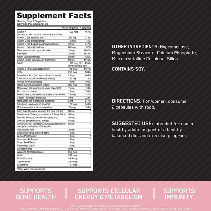Optimum Nutrition Opti-Women 60 Capsules