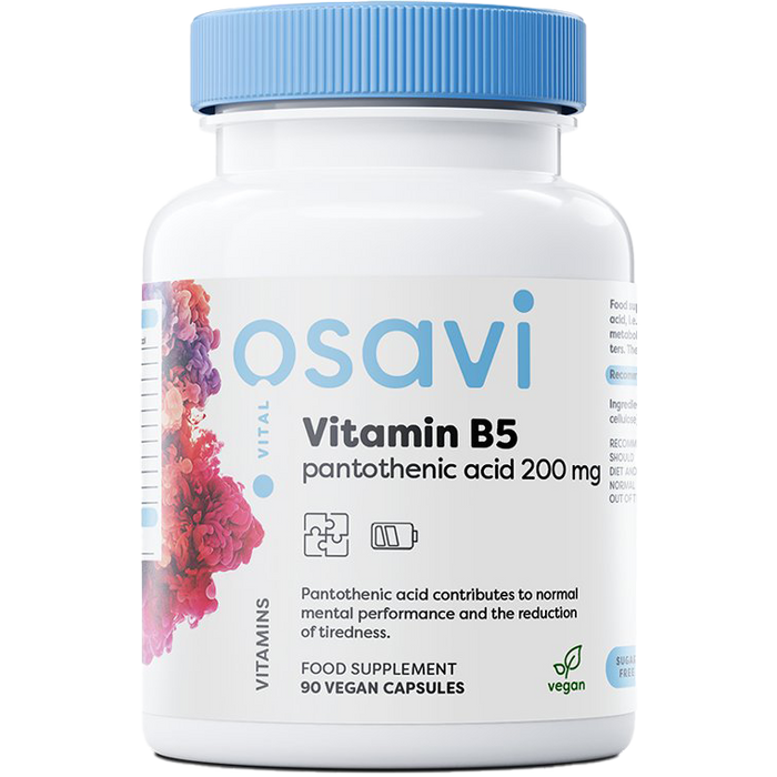 Osavi Vitamin B5 Pantothenic Acid, 200mg - 90 vegan caps