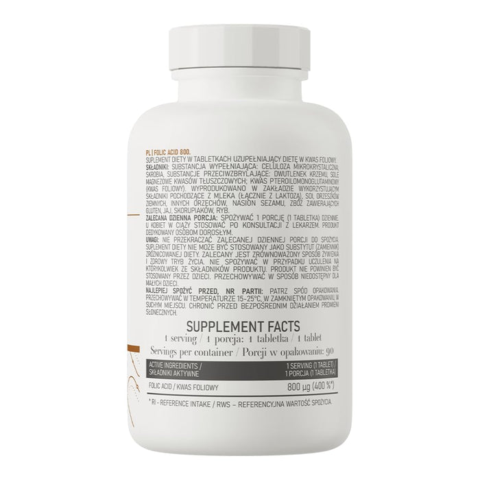 OstroVit Folic Acid - 90 tabs