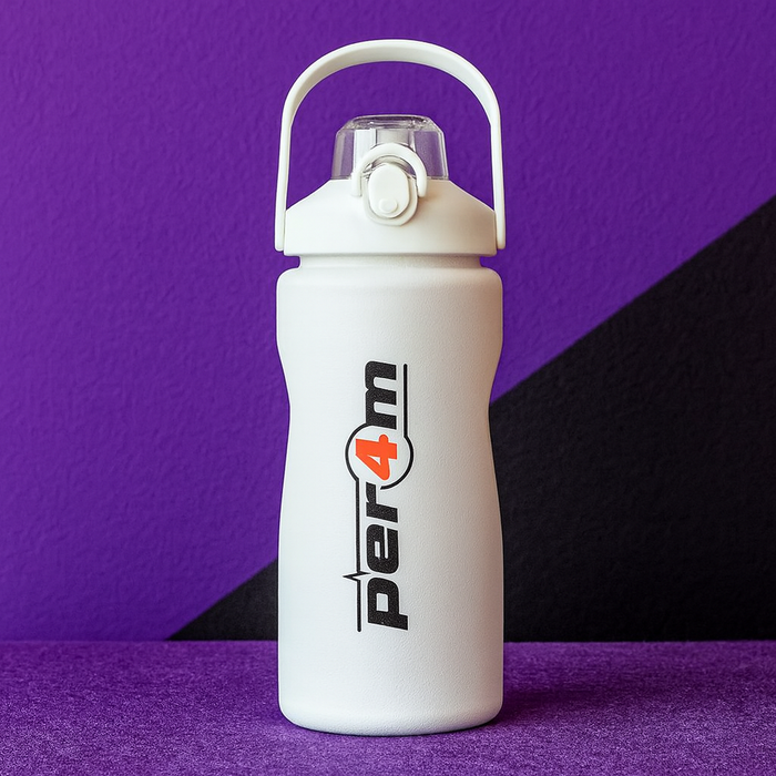 PER4M 1.5L Hydration Jug Bottle with Straw & Leakproof Flip Cap Matte Finish