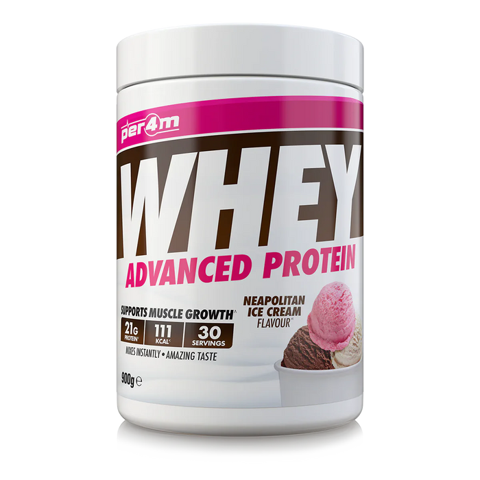 PER4M Whey Protein Powder 900g - 30 Servings | 21g Protein per Serving
