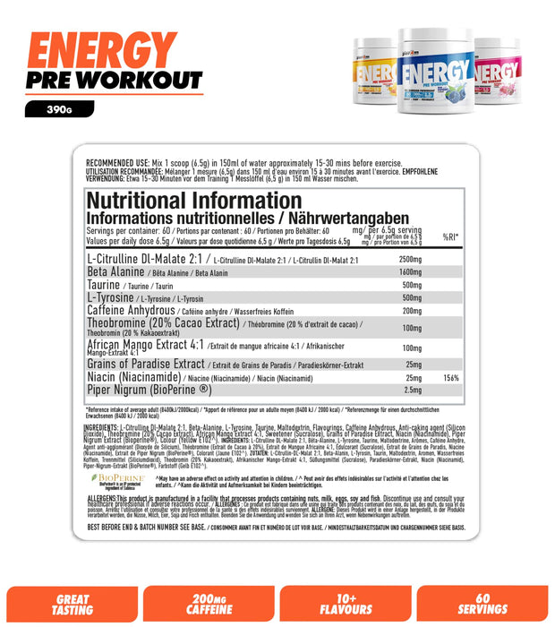 Per4m Energy Pre Workout 390g