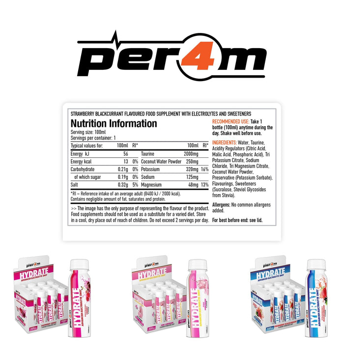 Per4m Hydrate Advanced Electrolyte Shot 12x100ml
