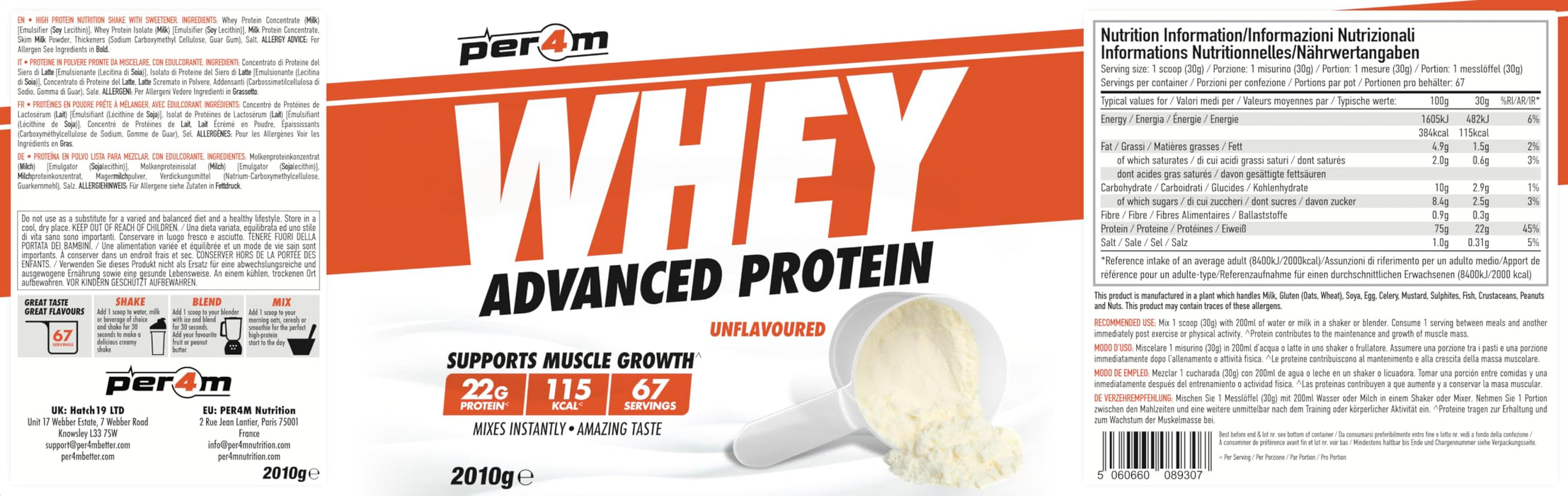 Per4m Whey Protein 2.01kg