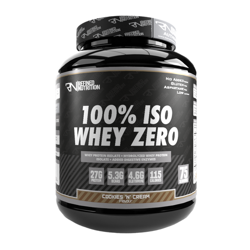 Refined Nutrition 100% Iso Whey Zero 2.27kg Cookies and Cream - Sports Supplements at MySupplementShop by Refind Nutrition