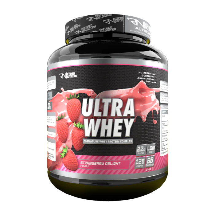 Refined Nutrition  Ultra Whey 2kg - Strawberry Delight - Sports Nutrition at MySupplementShop by Refined Nutrition