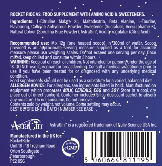 RocketRide V2 Pre-Workout 360g