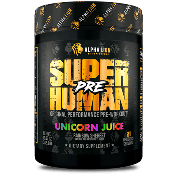 Alpha Lion SUPERHUMAN® PRE 342.3g: Elevate Your Workouts - Unicorn Juice - Pre Workout at MySupplementShop by Alpha Lion