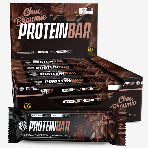 Soccer Supplement Protein Bar 12x50g Choc Brownie | Premium Sports Nutrition at MYSUPPLEMENTSHOP.co.uk