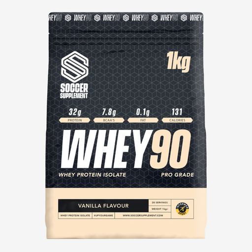 Soccer Supplement Whey 90 Pro Grade Whey Protein Isolate 1kg - Whey Proteins at MySupplementShop by Soccer Supplement