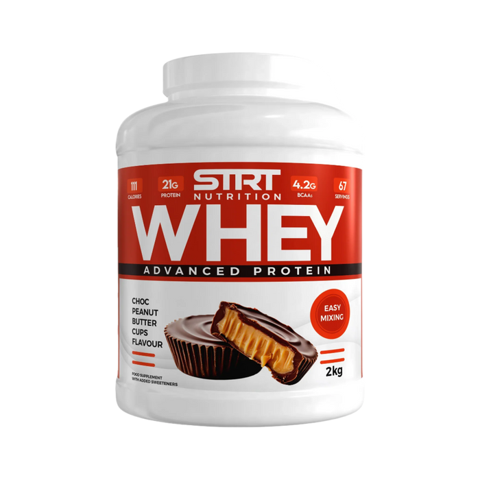 STRT Nutrition Whey Protein – 21g Protein, 67 Servings, Multiple Flavours
