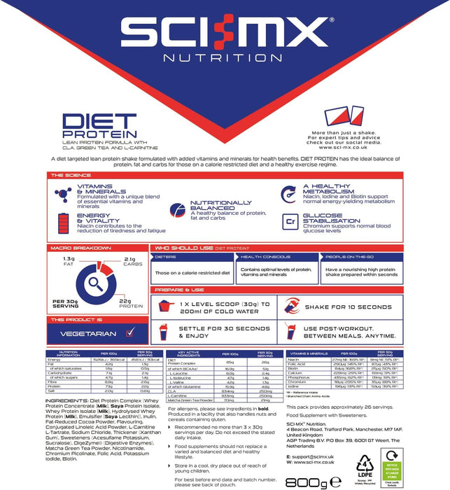 Sci-MX Diätprotein 800g Schokolade