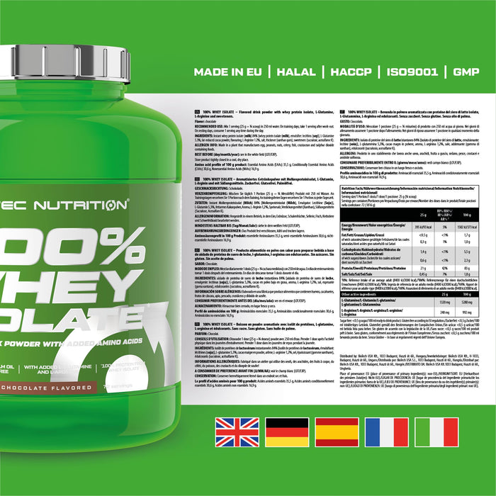 SciTec 100% Whey Isolate 1816g