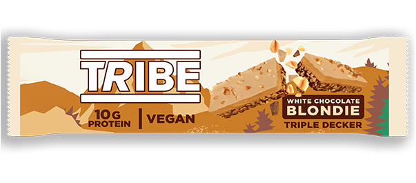 Tribe Triple Decker Bar 12x50g White Choc Blondie