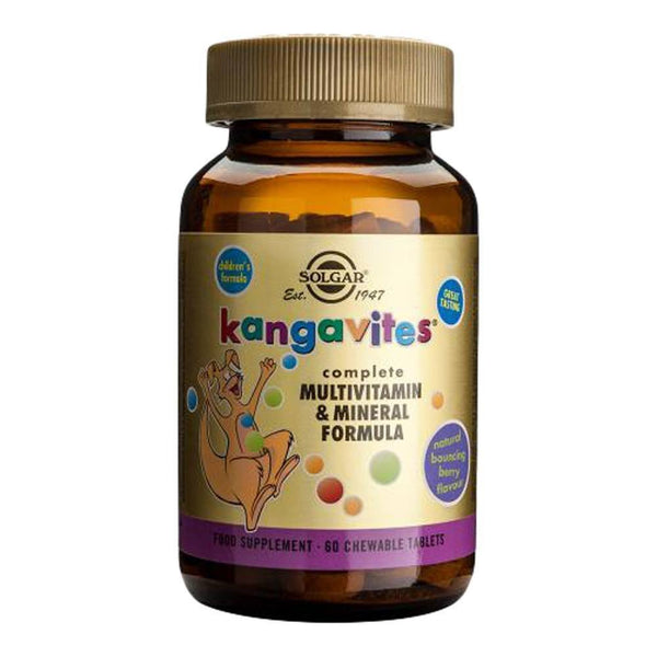 Solgar Kangavites Complete Multivitamin for Children (Bouncing Berry) 60 Chewable Tablets