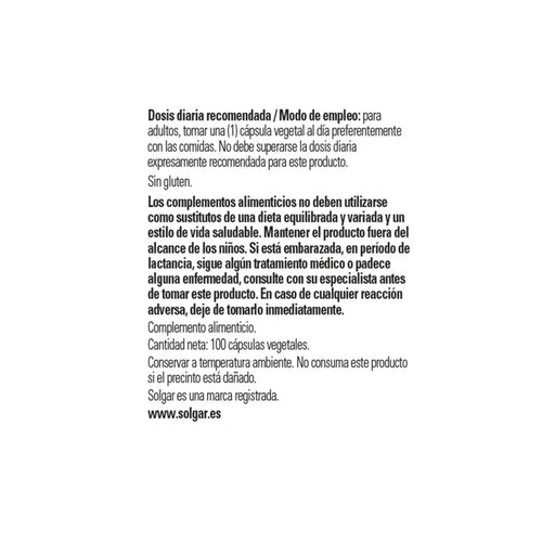 Solgar Vit B2 100mg 36x100 CAP