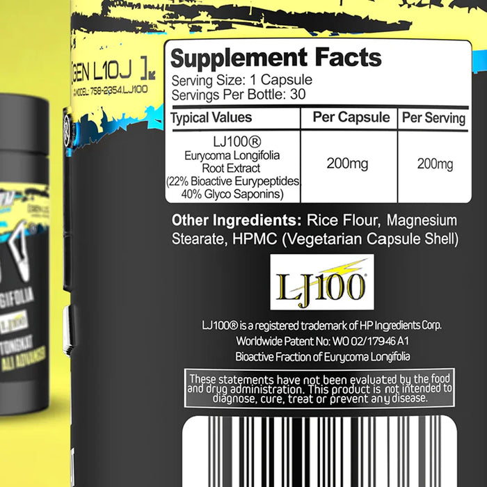 Sport Asylum Nutrition LJ100 Tongkat Ali Advanced 30 Caps