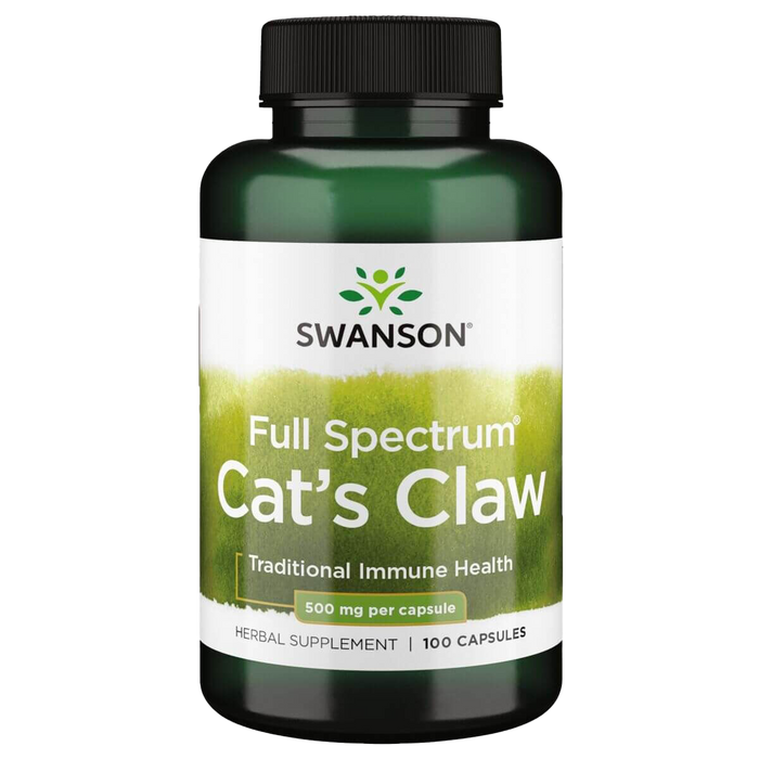 Swanson Full Spectrum Cat's Claw 500mg 100 Capsules