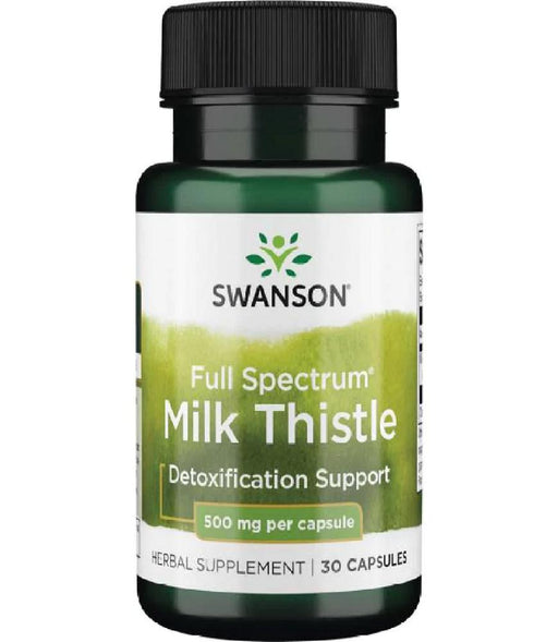 Swanson Full Spectrum Milk Thistle, 500mg - 30 caps - Health and Wellbeing at MySupplementShop by Swanson