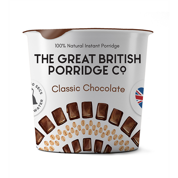 The Great British Porridge Co 100% Natural Instant Porridge 8x60g - Classic Chocolate - Breakfast Cereal at MySupplementShop by The Great British Porridge Co.