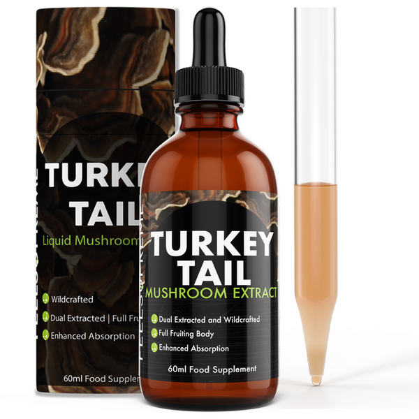 Feel Supreme Turkey Tail Mushroom Liquid | High Strength tincture for Immunity 60ml - Sports Supplements at MySupplementShop by Feel Supreme