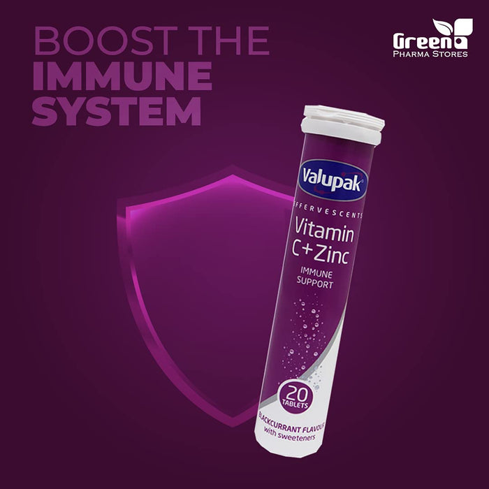 Valupak Vitamins One-A-Day Vitamin C and Zinc Effervescent 20 Tablets
