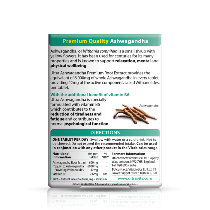 Vitabiotics Ultra Ashwagandha 30 Tablets