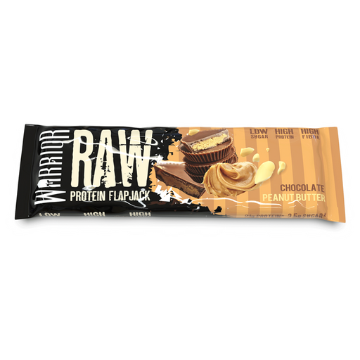 Warrior Raw Protein Flapjack 12x75g Chocolate Peanut Butter | Premium Bars at MySupplementShop.co.uk