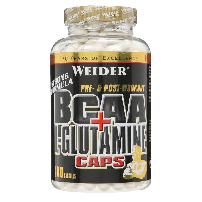 Weider BCAA + L-Glutamine Caps - 180 caps