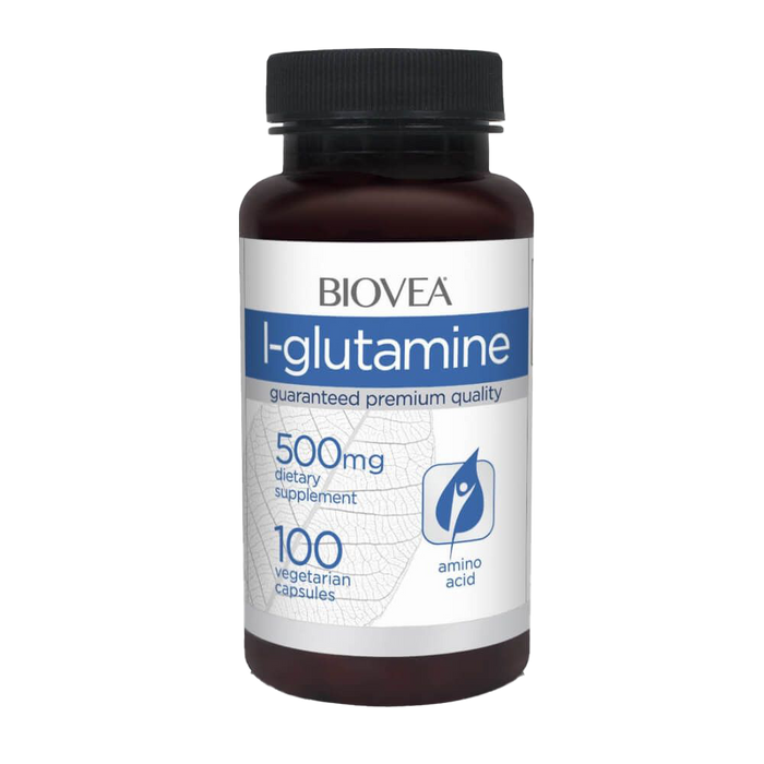 Biovea L-Glutamine 500mg 100 Vegetarian Capsules